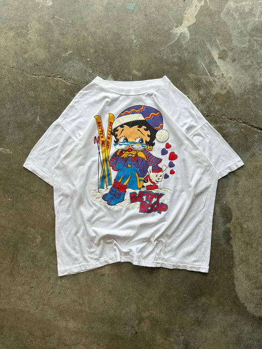 (XL) Vintage Betty Boop Skier Tee