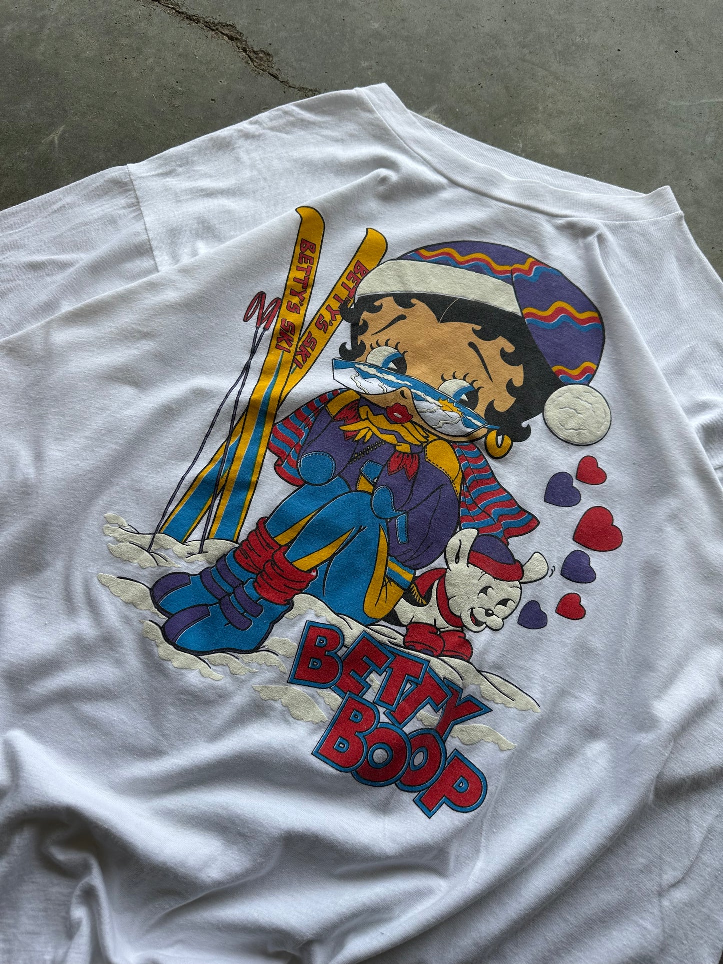 (XL) Vintage Betty Boop Skier Tee