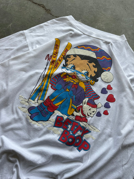(XL) Vintage Betty Boop Skier Tee