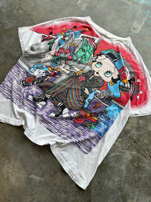 (XL) 1994 Vintage Betty Boop AOP Fashion Tee