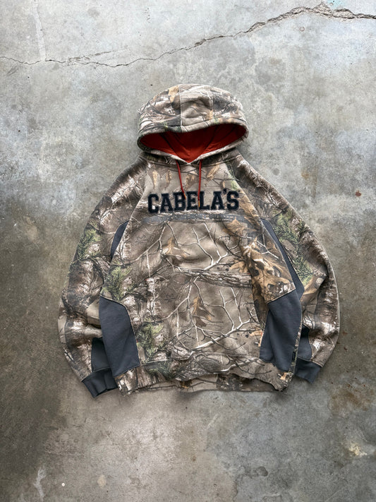 (XL) 00s Cabela's Camo Hoodie