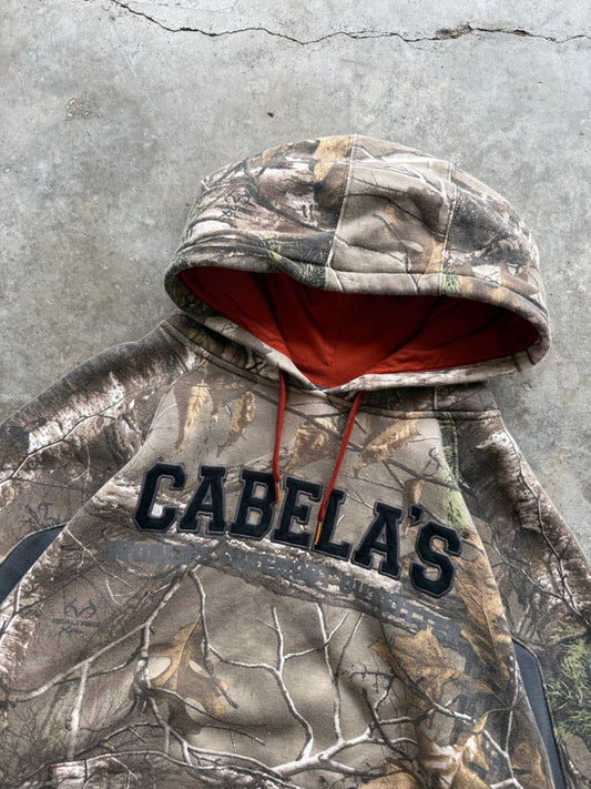 (XL) 00s Cabela's Camo Hoodie