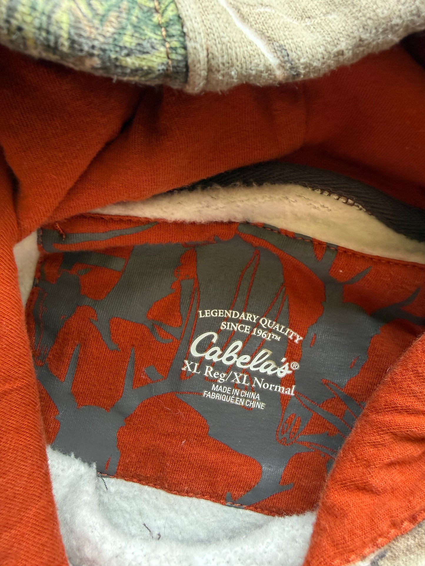 (XL) 00s Cabela's Camo Hoodie