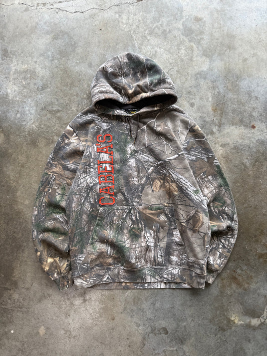 (M) 00s Cabela's Camo Hoodie