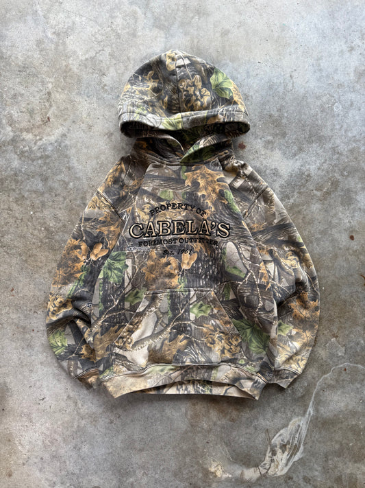 (XS) 00s Cabela's Camo Hoodie