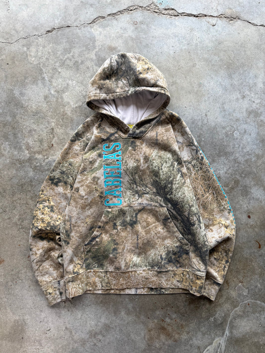 (L) 00s Cabela's Camo Hoodie