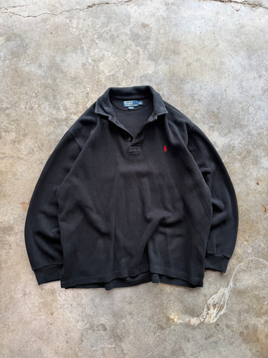 (XXL) Vintage Longsleeve Heavy-Weight Polo