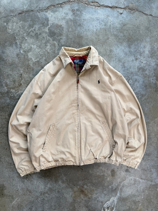 (L) Vintage Polo Canvas Zip-Up