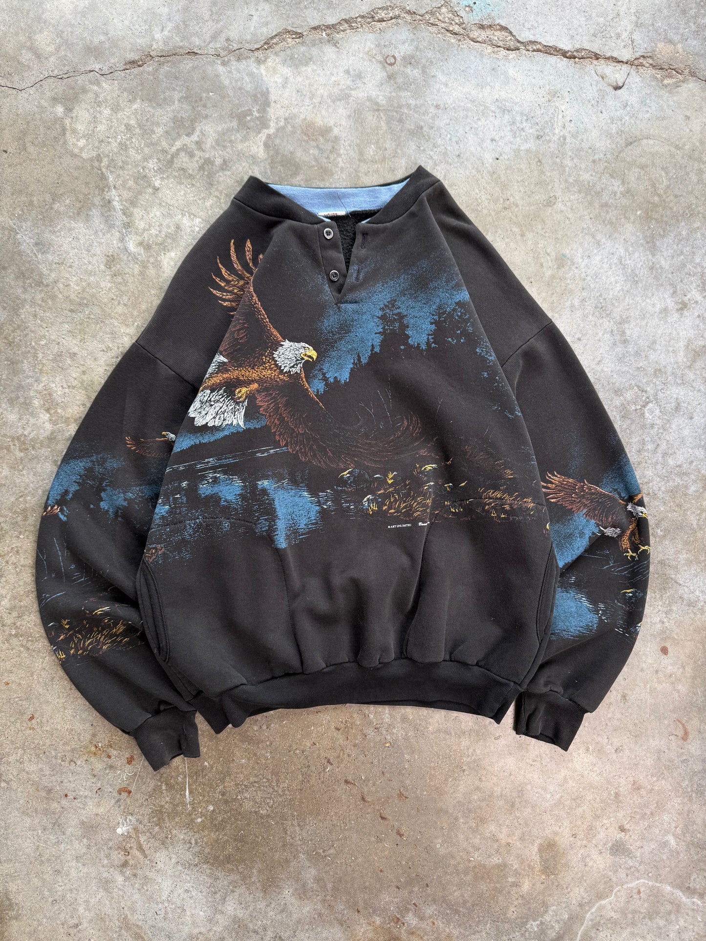 (L) Vintage Nature AOP Sweatshirt