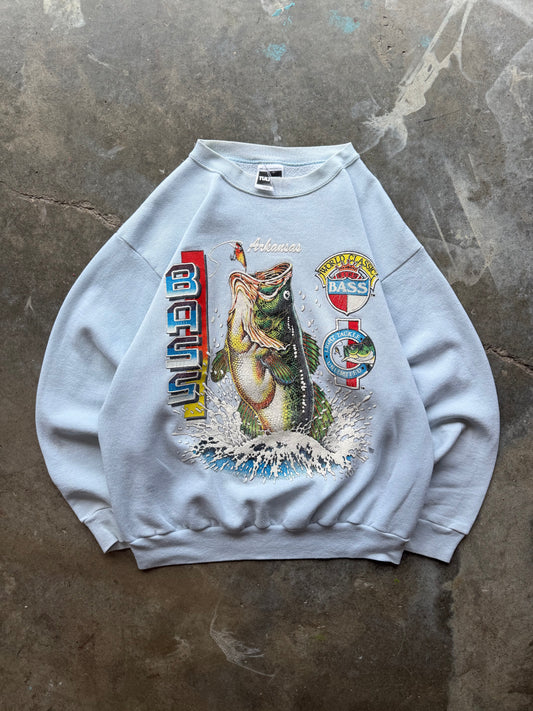 (L) Vintage Arkansas Bass Fishing Sweatshirt