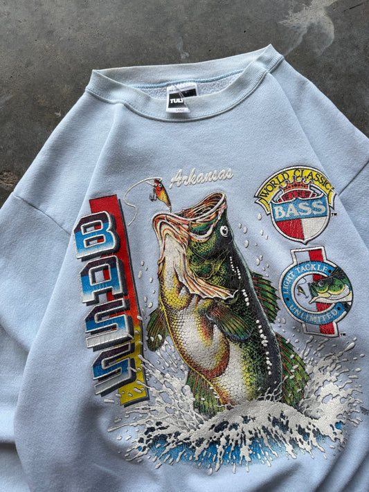 (L) Vintage Arkansas Bass Fishing Sweatshirt