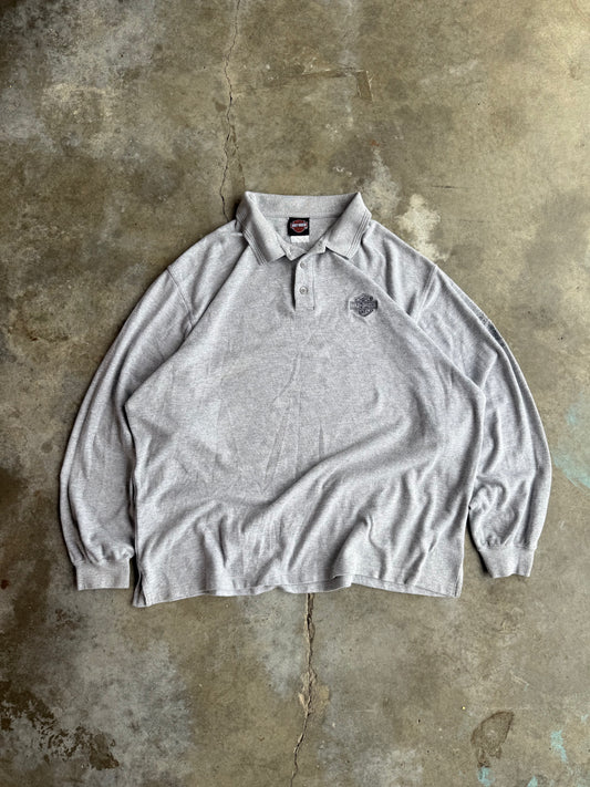 (XL) 00s Harley Longsleeve Polo