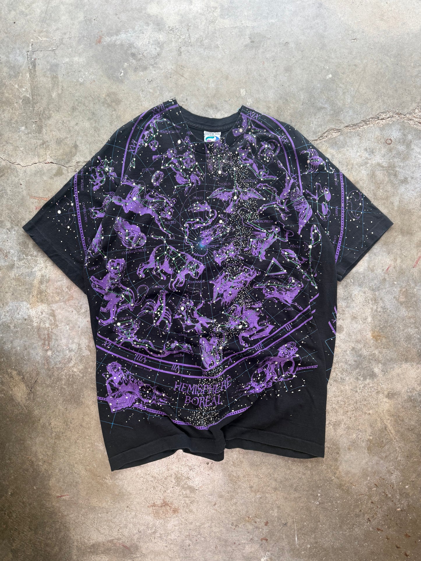 (XXL) Vintage 1993 Liquid Blue Constellation Tee