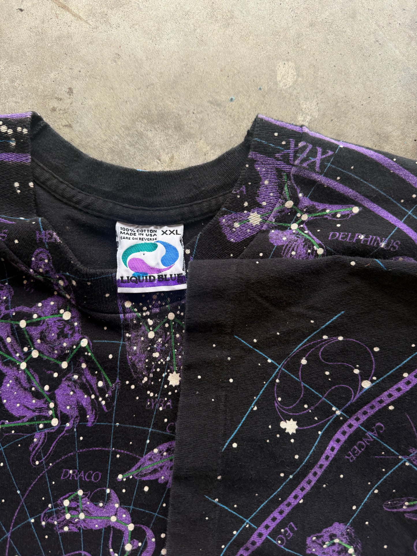 (XXL) Vintage 1993 Liquid Blue Constellation Tee