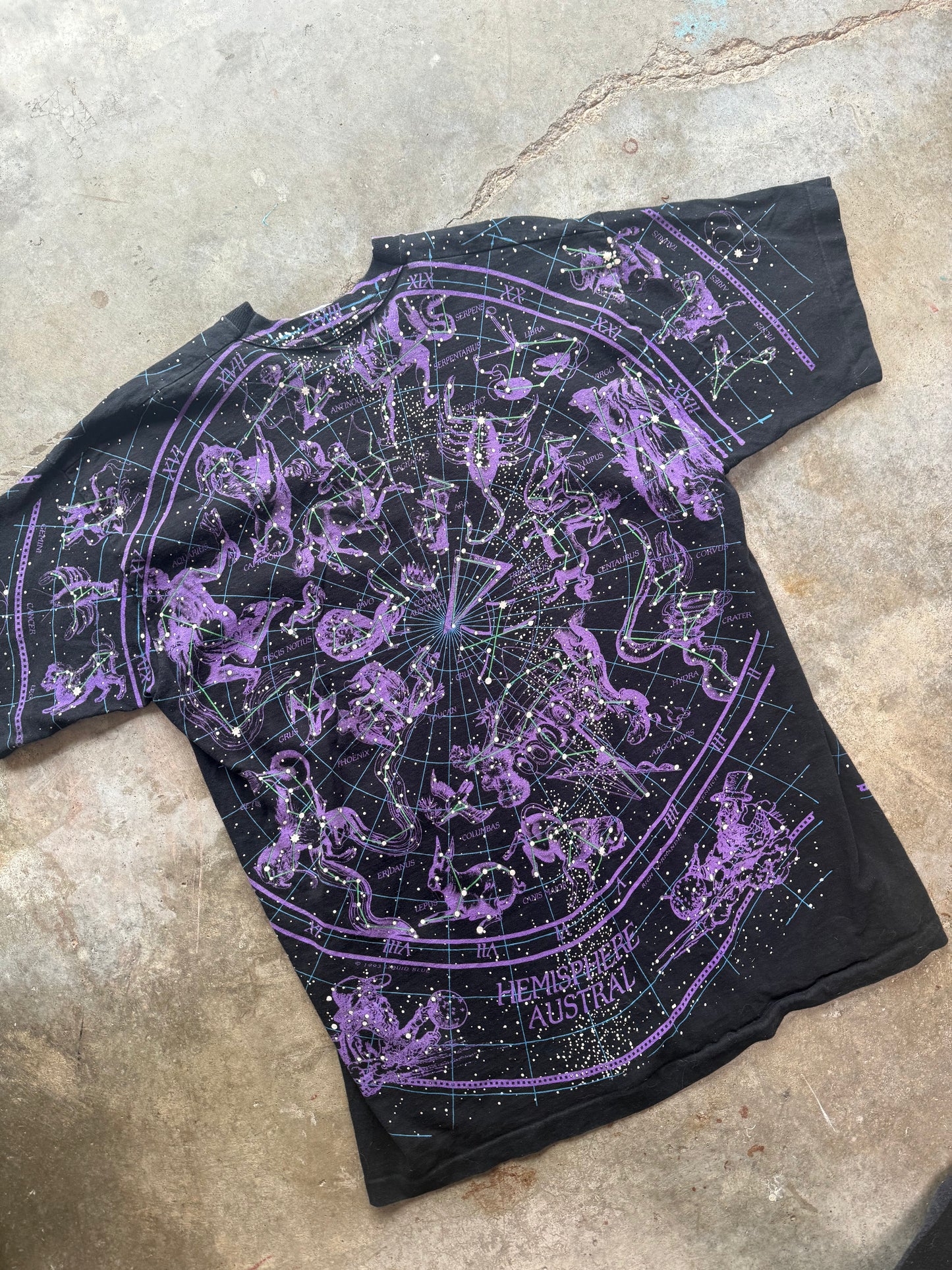 (XXL) Vintage 1993 Liquid Blue Constellation Tee