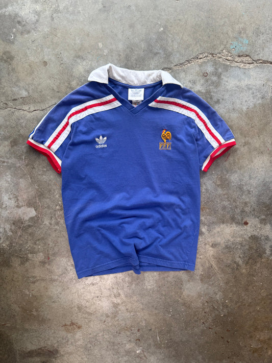 (M/L) Vintage 80s France F.F.F. Adidas Jersey