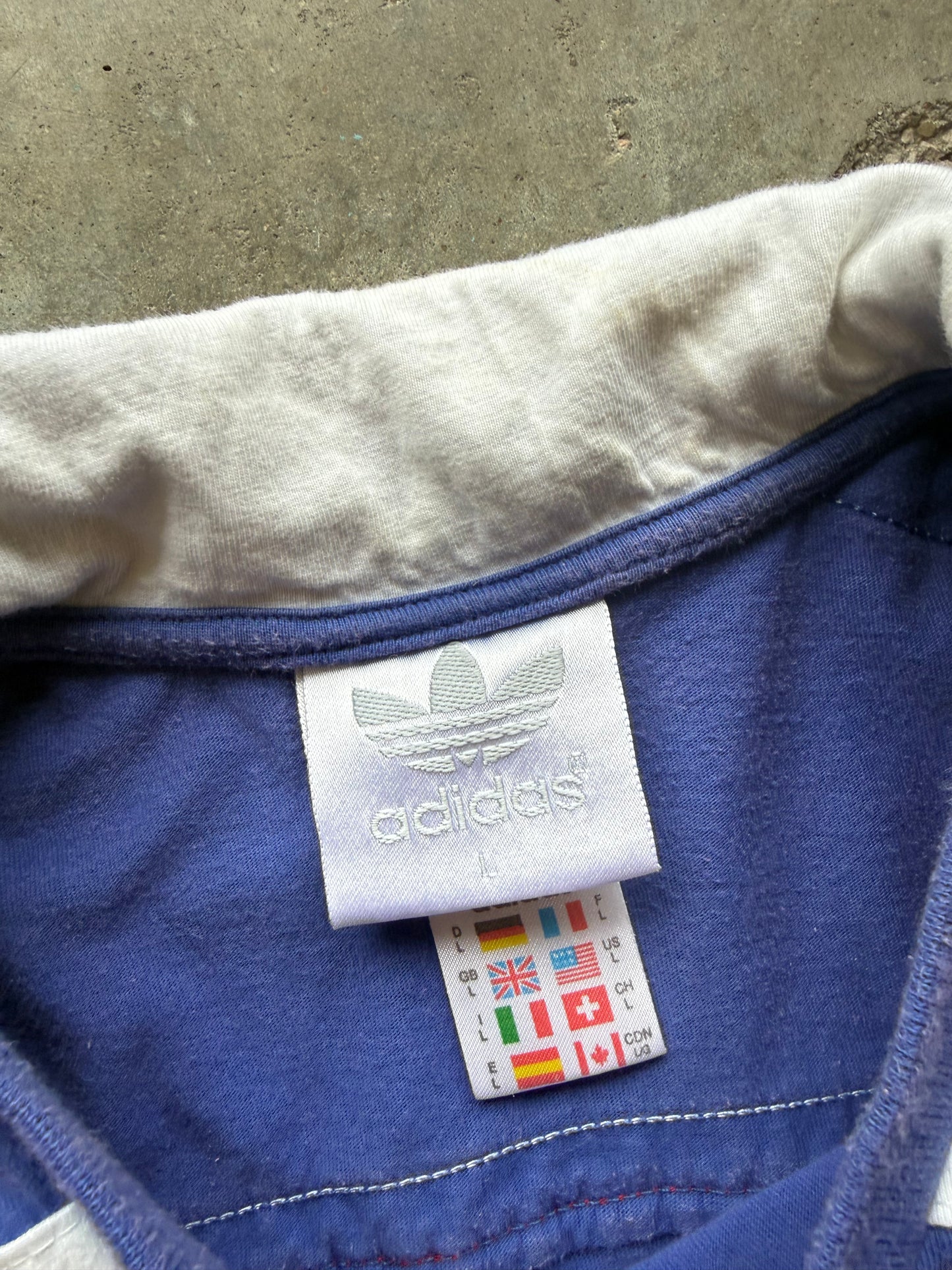 (M/L) Vintage 80s France F.F.F. Adidas Jersey
