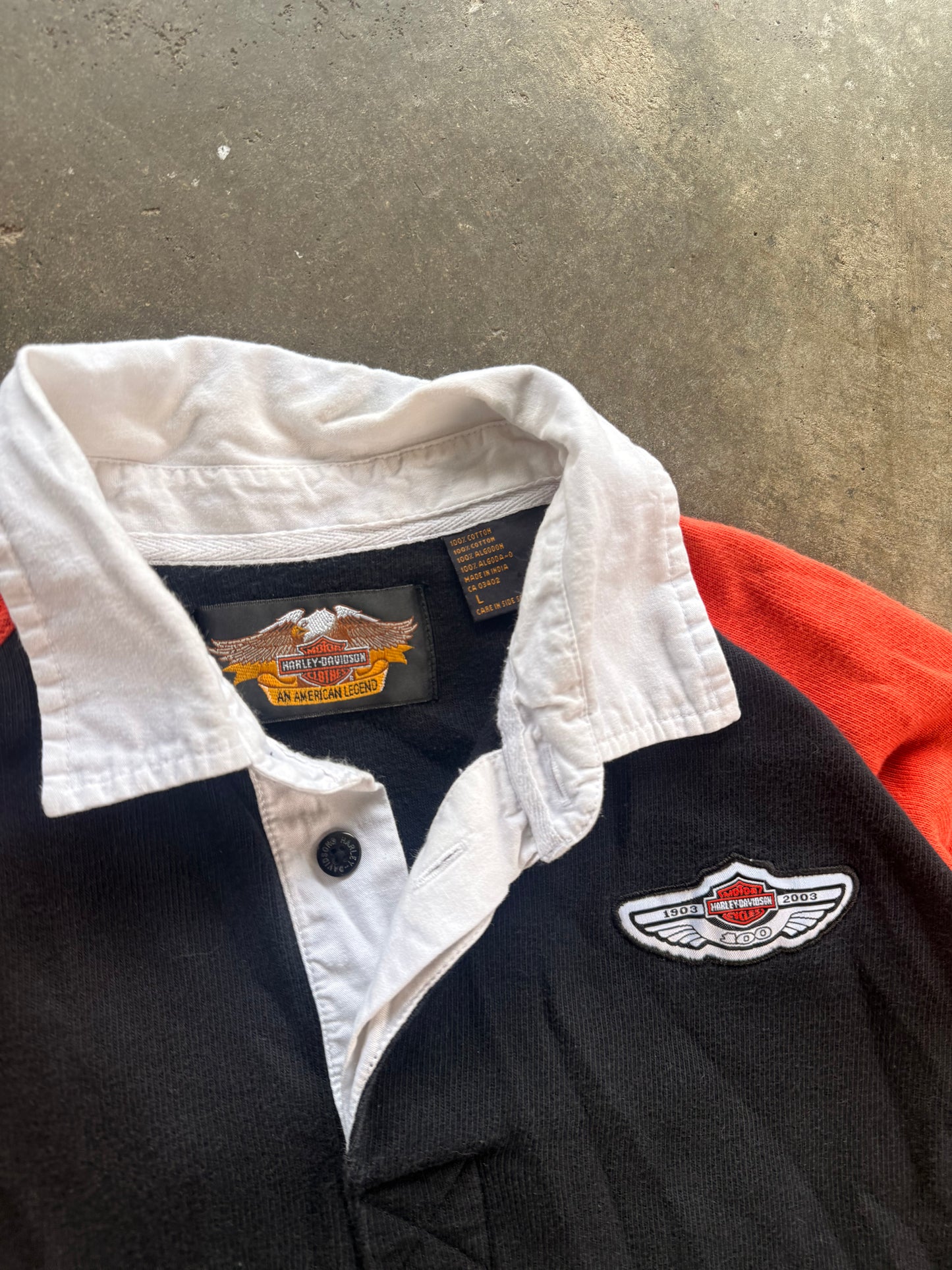 (L) Vintage Harley Polo