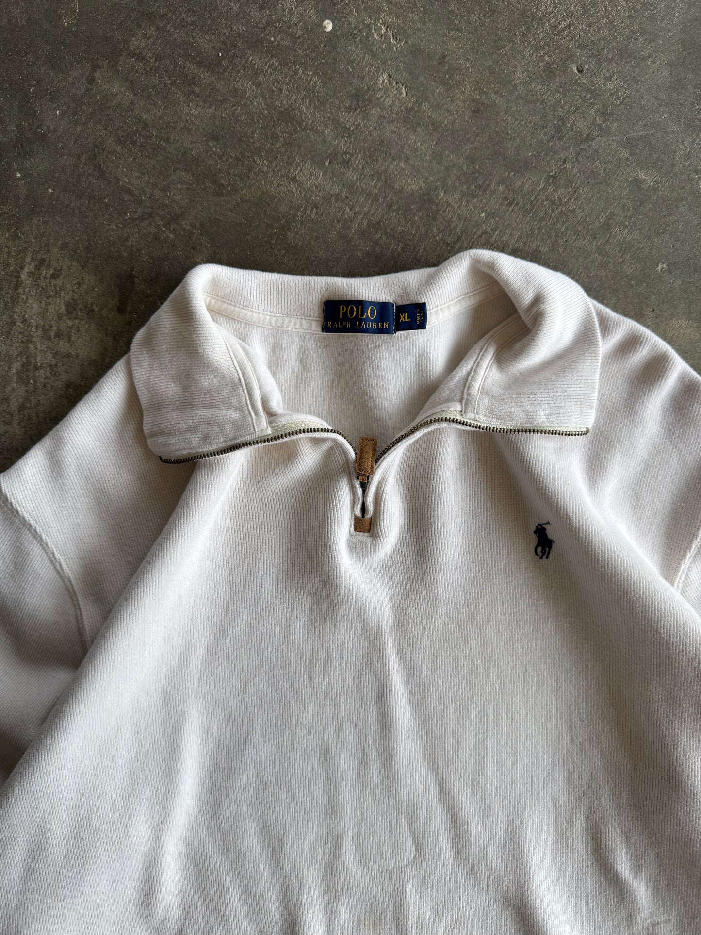 (XL) Vintage Polo Quarter-Zip