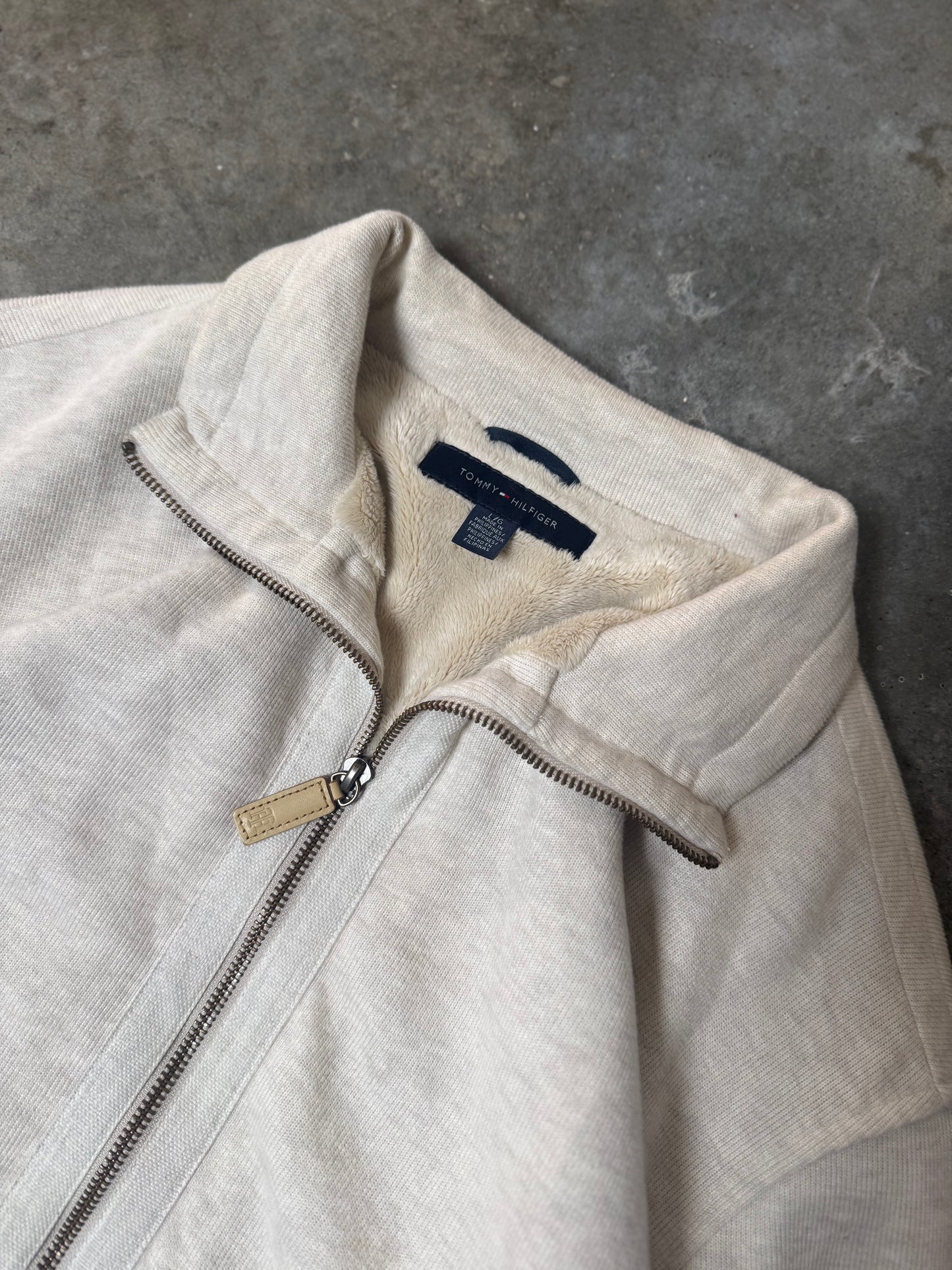 (L) Tommy Hilfiger Fleece Zip-Up Jacket