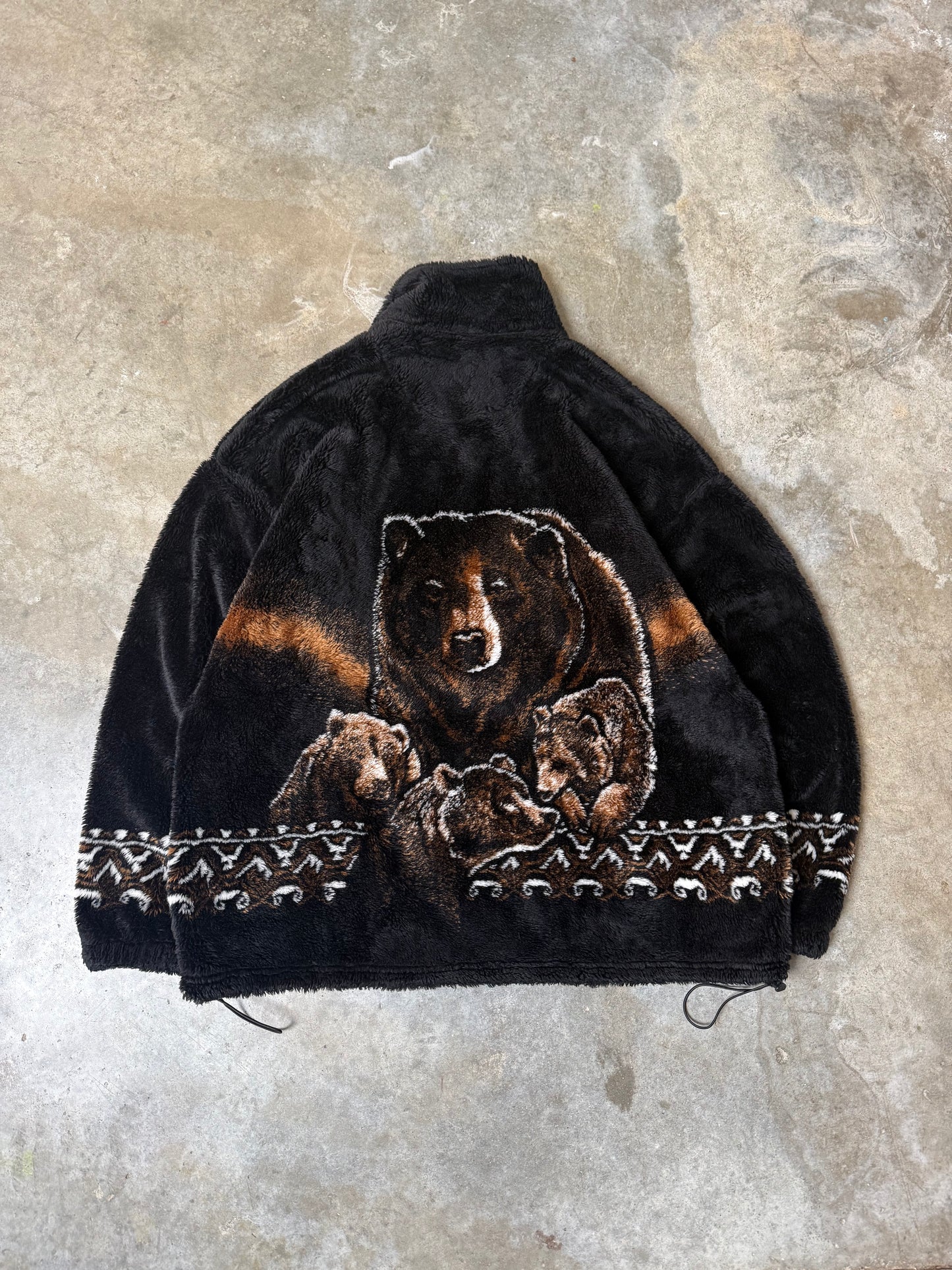 (L) Grizzly Bear Fleece Zip-Up