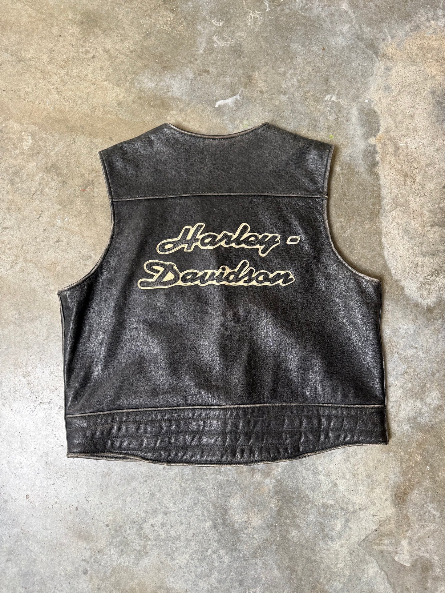 (XXL) Harley Davidson Leather Vest