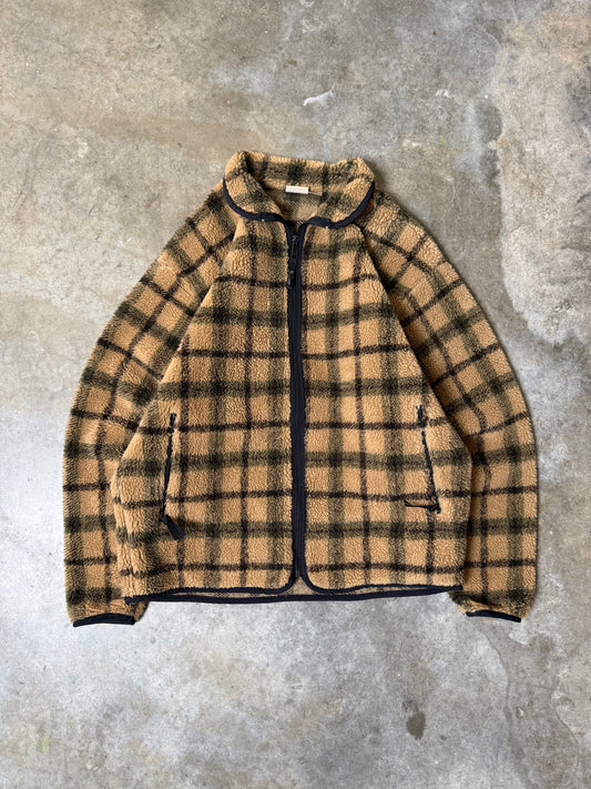 (L) Woolrich Fleece Zip-Up Jacket