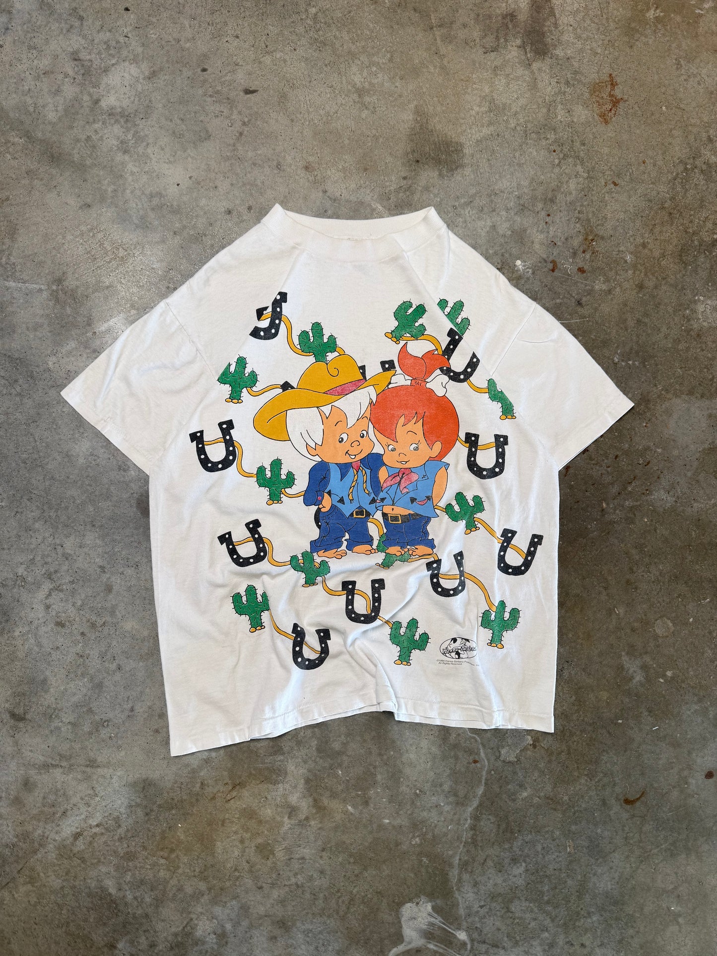(L) Vintage Flintstones Western AOP Tee