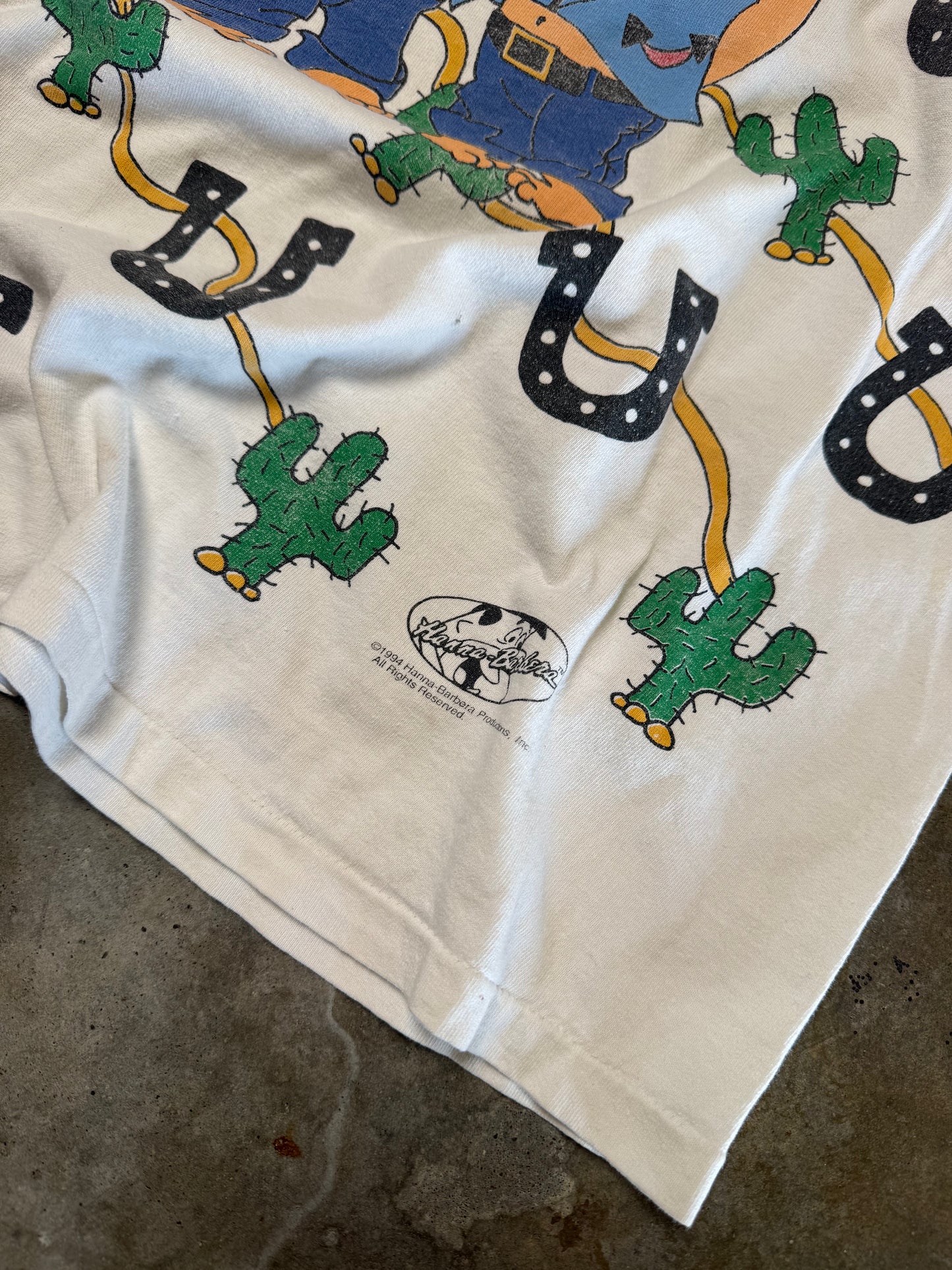 (L) Vintage Flintstones Western AOP Tee