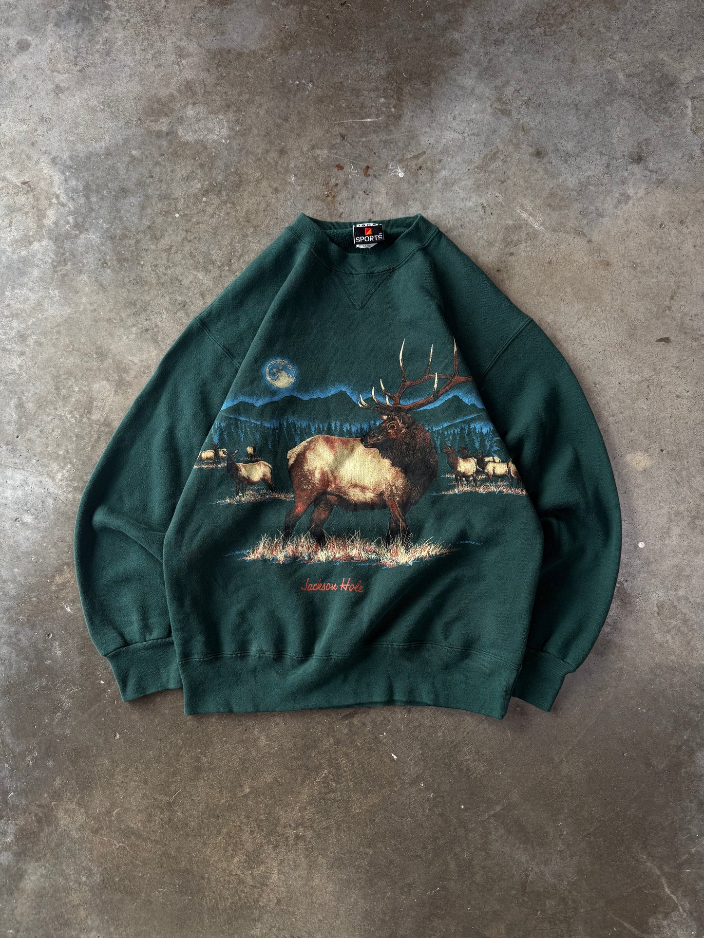 (L) Vintage Nature Wrap-Around Sweatshirt