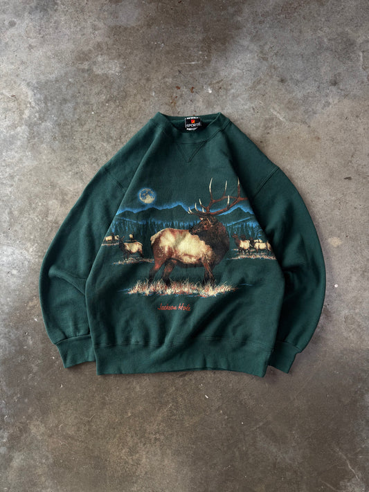 (L) Vintage Nature Wrap-Around Sweatshirt