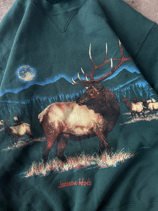 (L) Vintage Nature Wrap-Around Sweatshirt