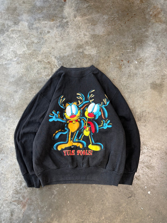 (M) Vintage Garfield Christmas Sweatshirt