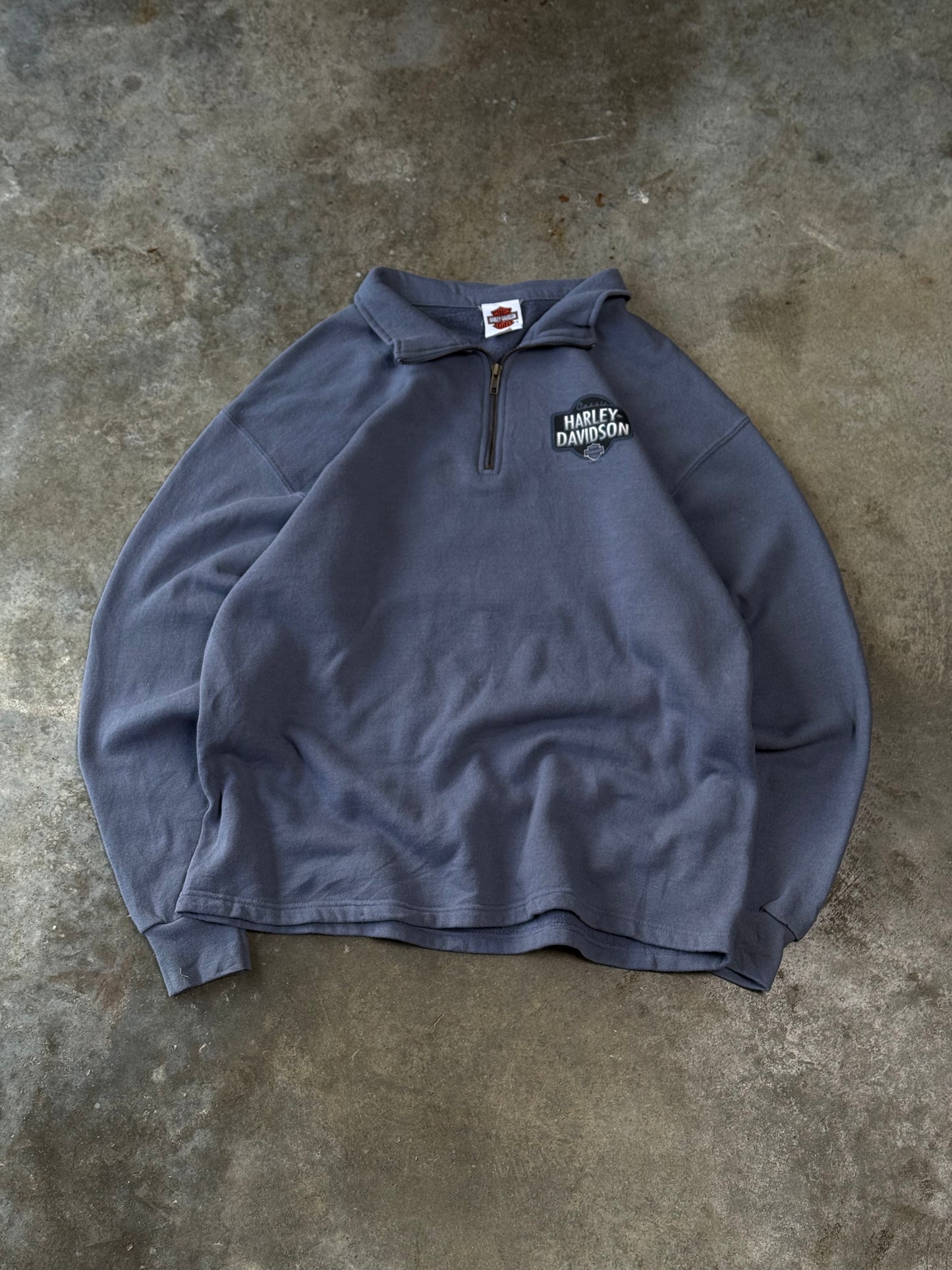 (L) 00s Harley Davidson Quarter-Zip