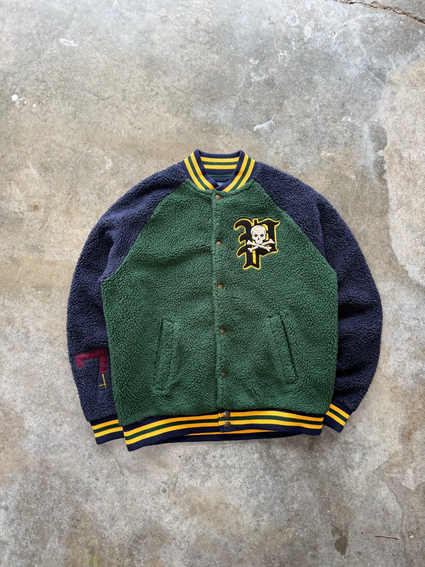 (M) 00s Polo Fleece Varsity Jacket
