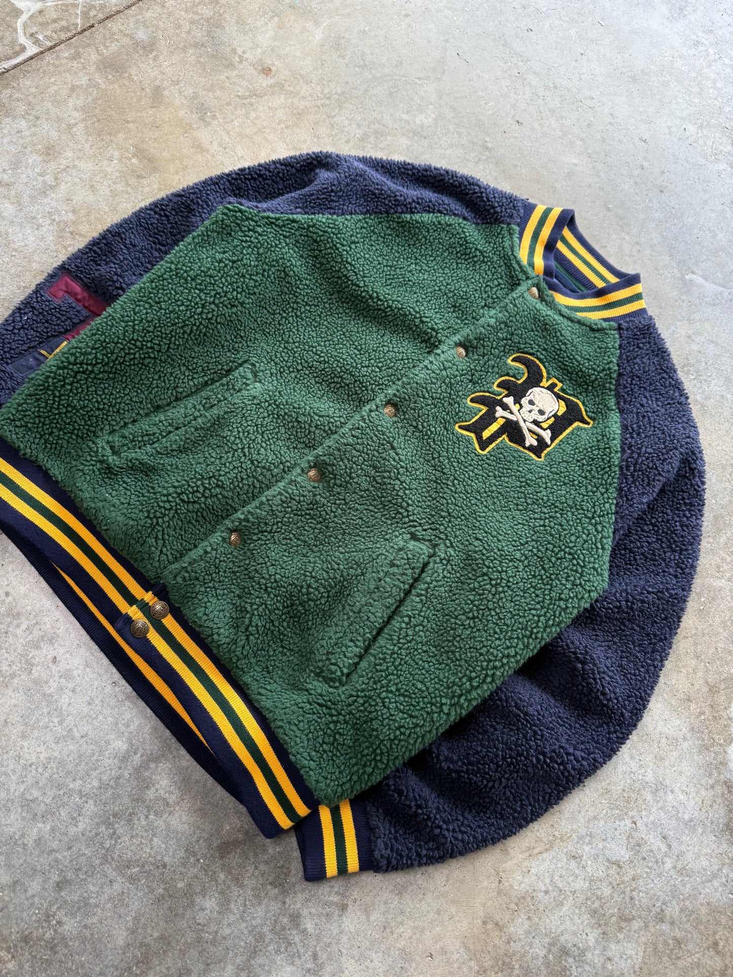 (M) 00s Polo Fleece Varsity Jacket