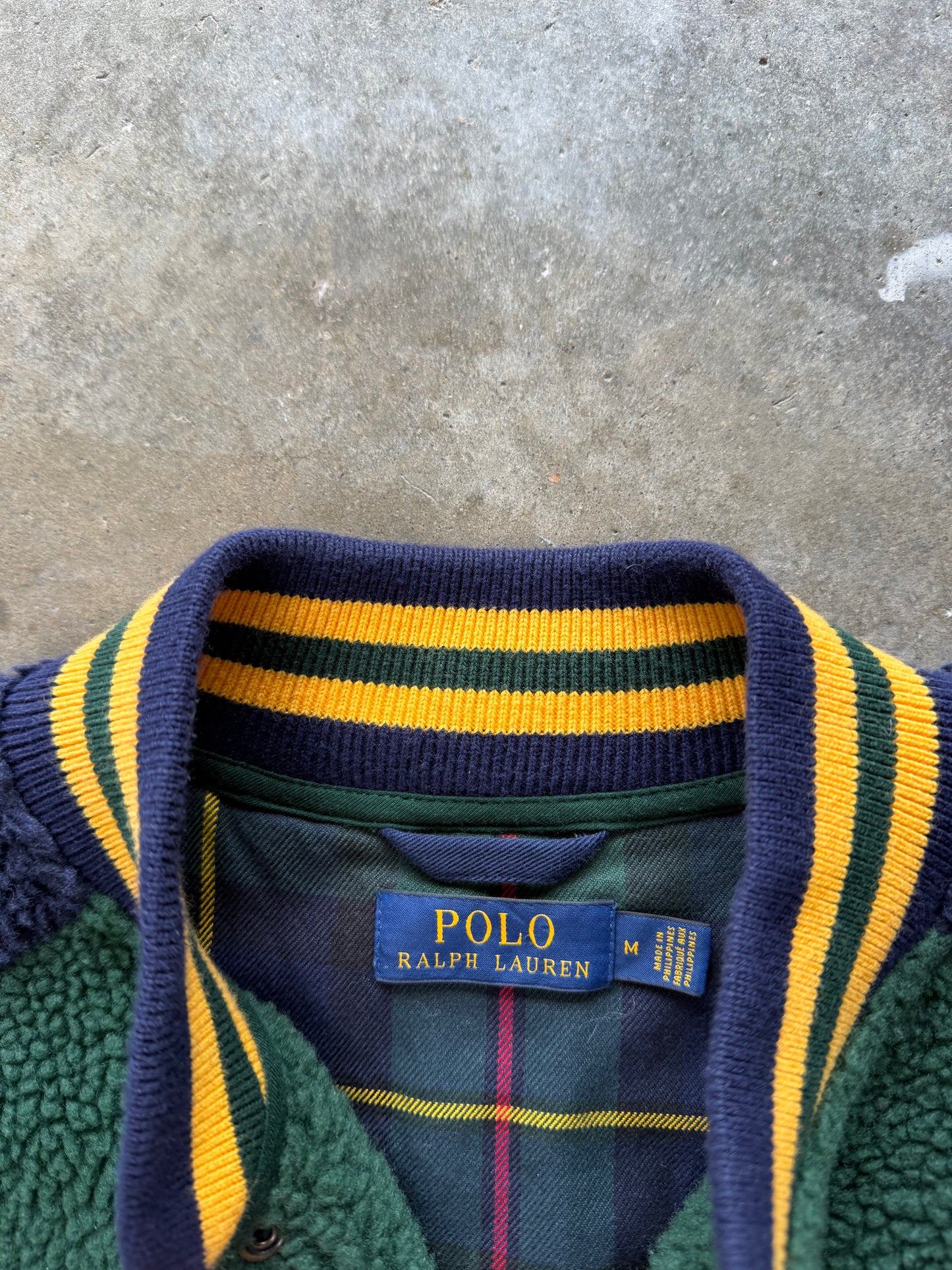 (M) 00s Polo Fleece Varsity Jacket