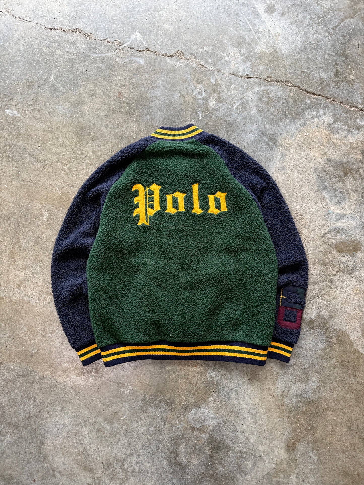 (M) 00s Polo Fleece Varsity Jacket