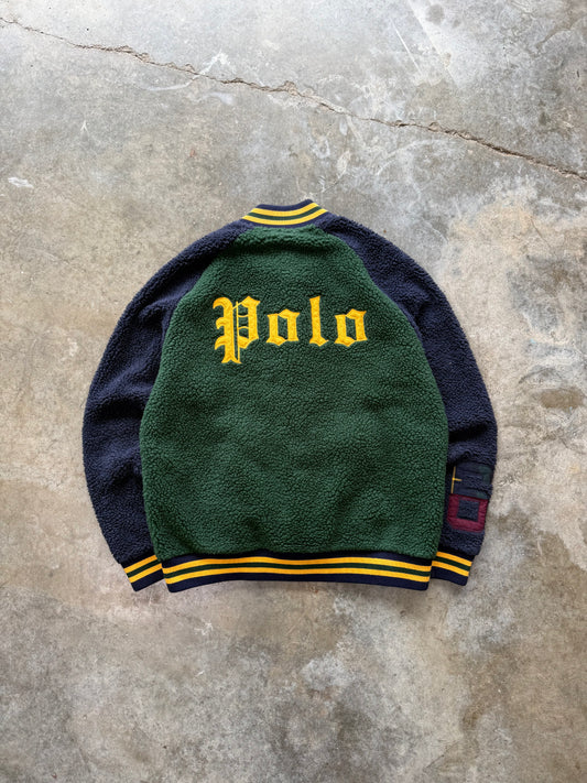 (M) 00s Polo Fleece Varsity Jacket