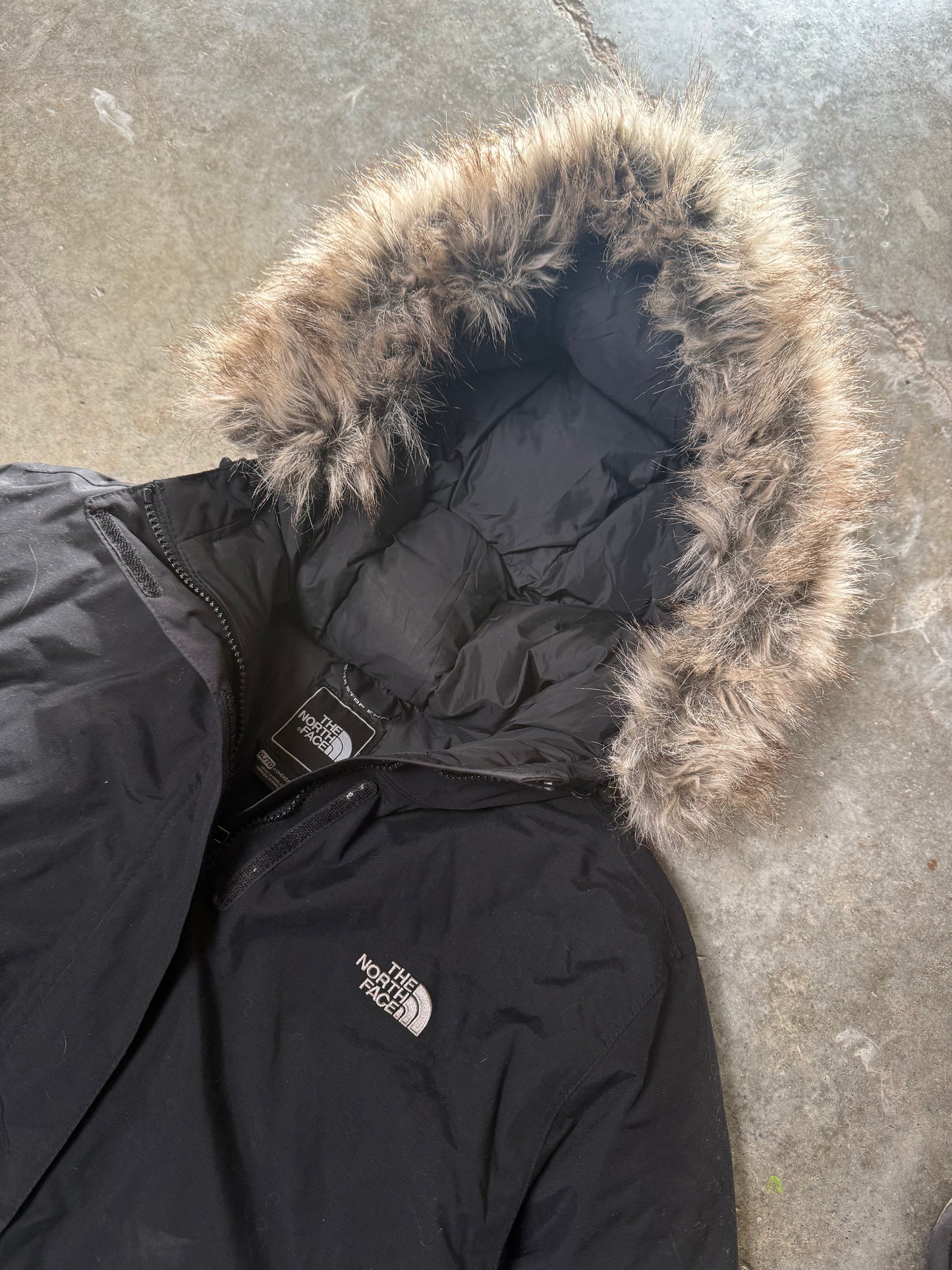 (XL) Vintage North Face Hooded Puffer Jacket