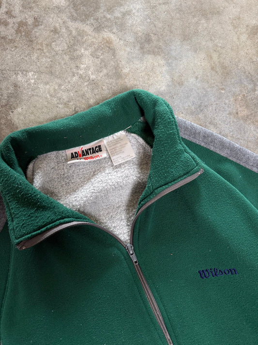 (L) Vintage Wilson Zip-Up