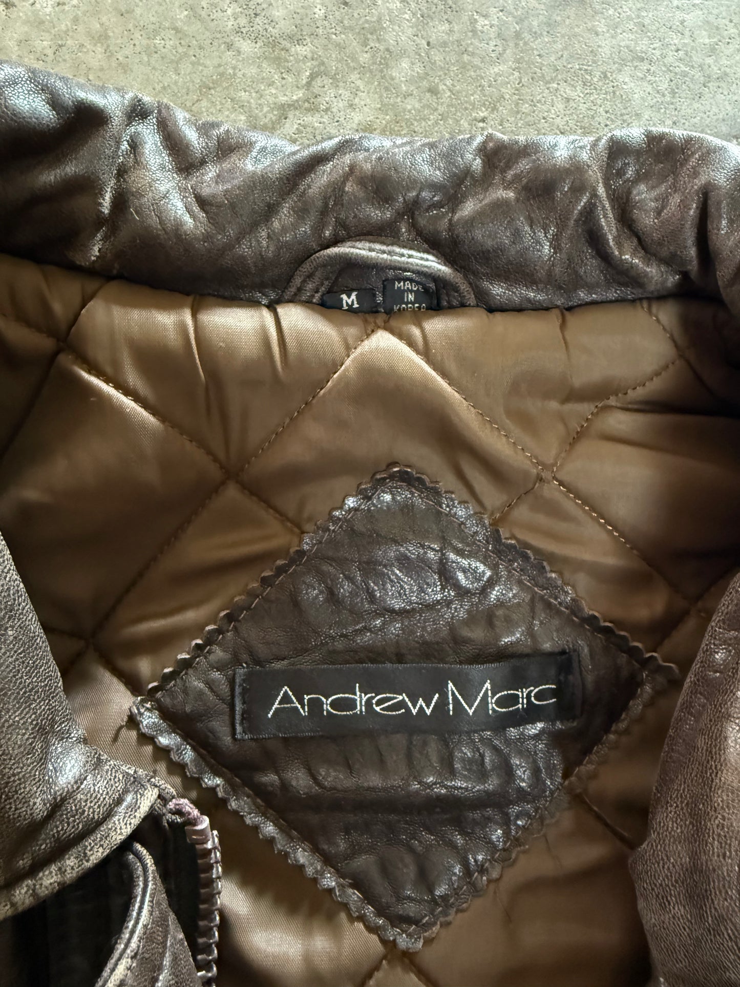 (M) Vintage Andrew Marc USA Leather Jacket