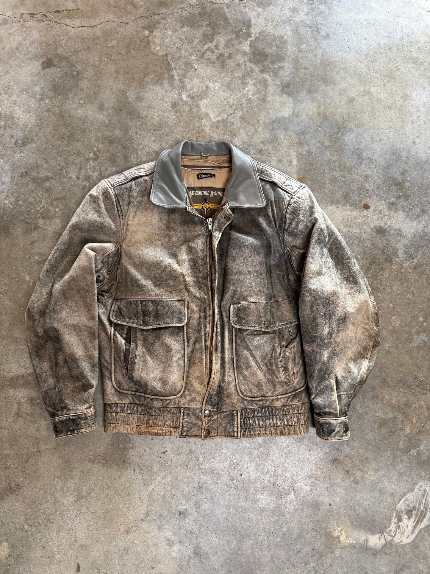 (S) Vintage Adventure Bound Leather Jacket
