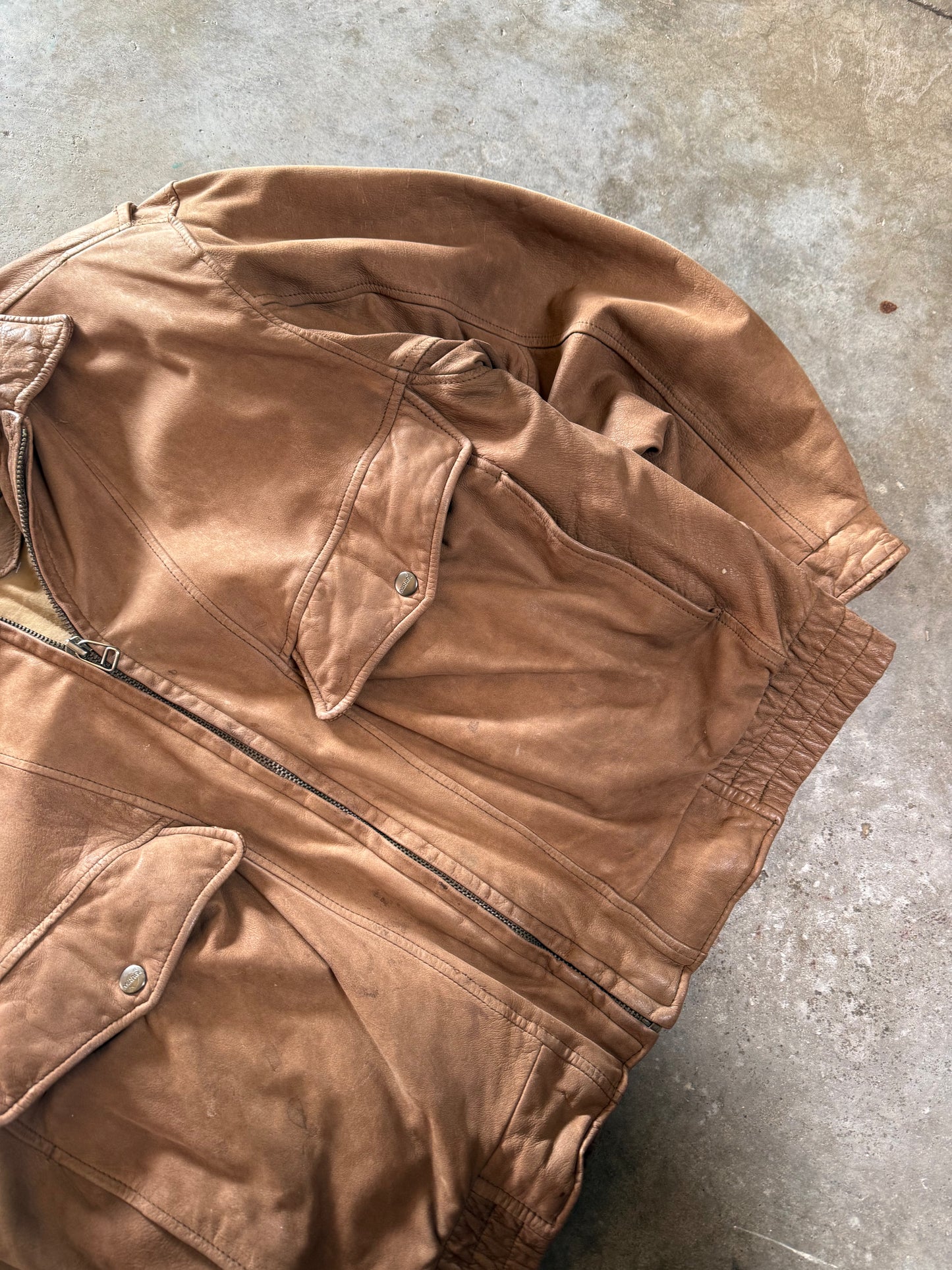 (L) Vintage Mirage Leather Jacket