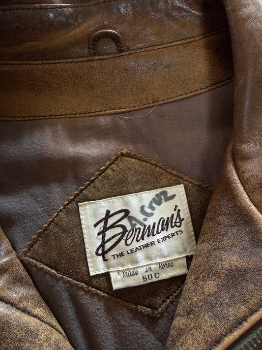(XL) Vintage Berman's Leather Jacket