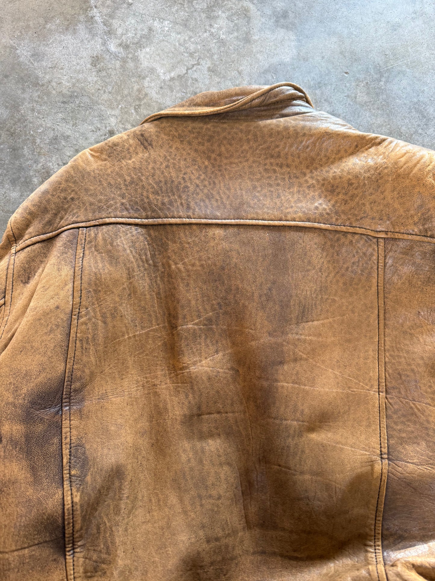 (XL) Vintage Berman's Leather Jacket
