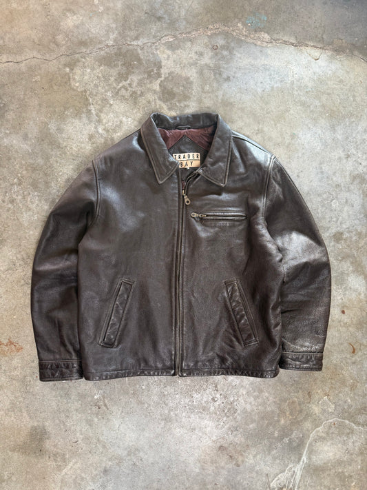 (L) Vintage Trader Bay Leather Jacket