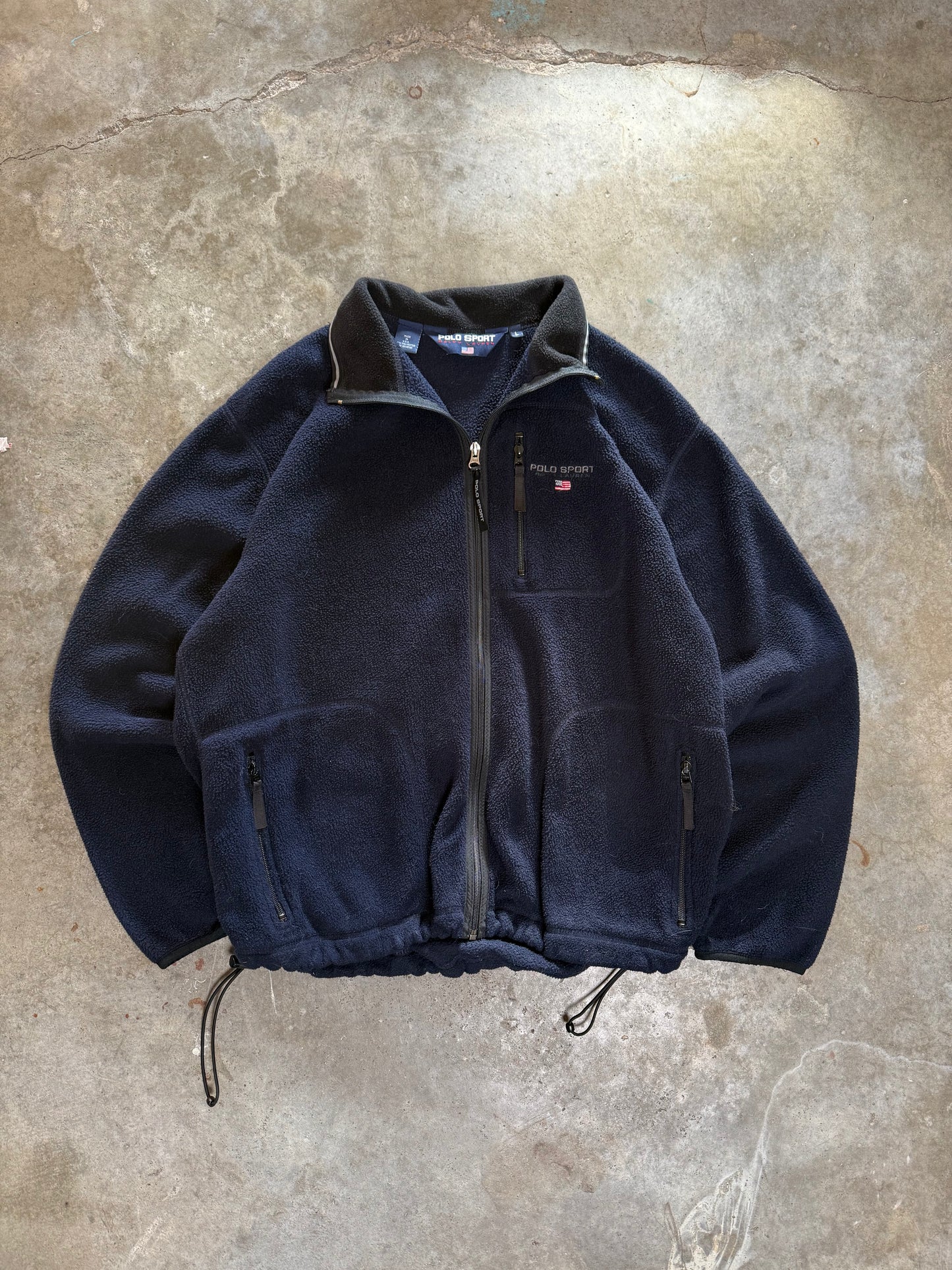 (L) Vintage Polo Sport Fleece Zip-Up