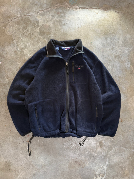 (L) Vintage Polo Sport Fleece Zip-Up