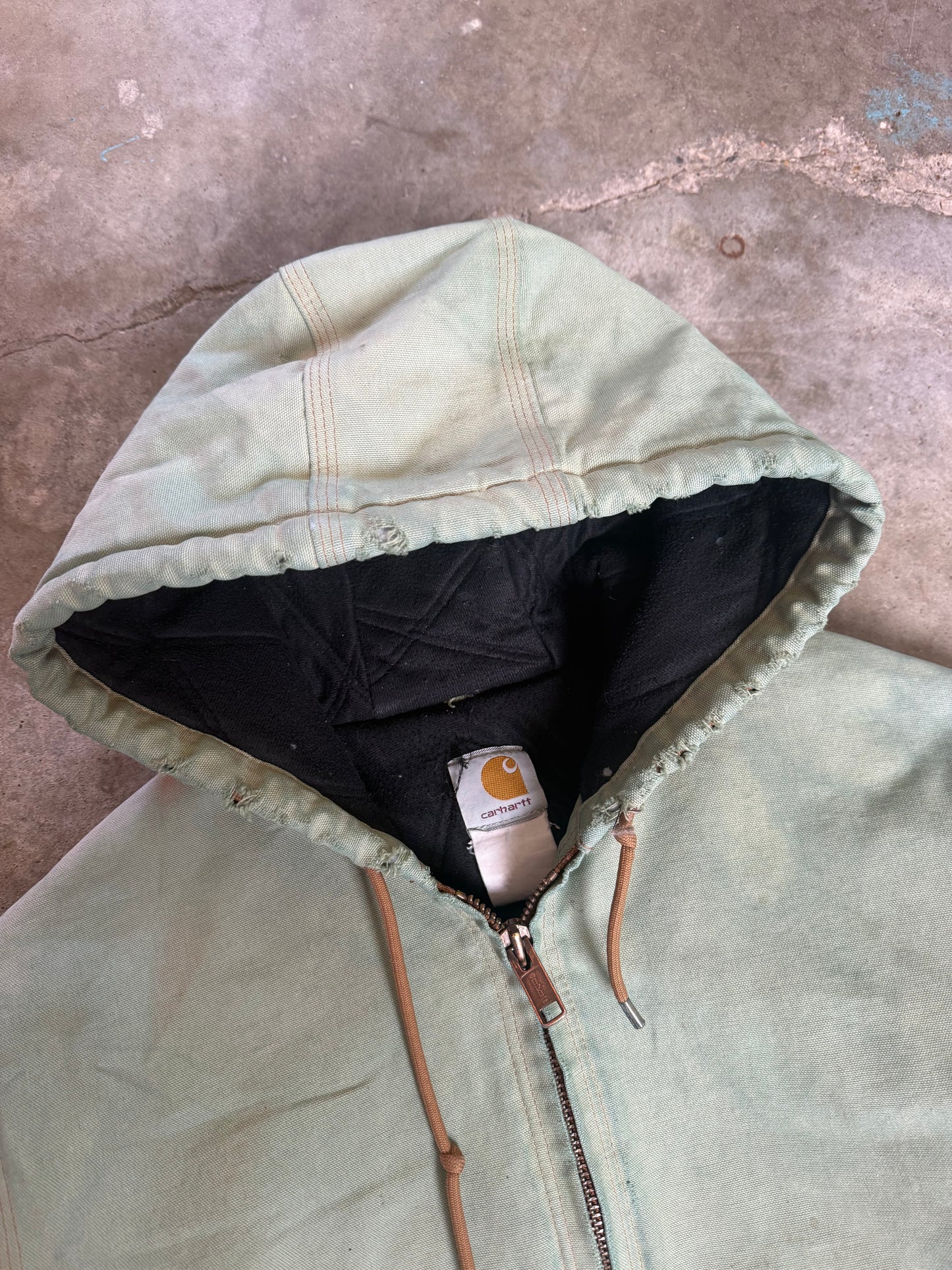 (XL) Vintage Carhartt Mint Green Canvas Jacket